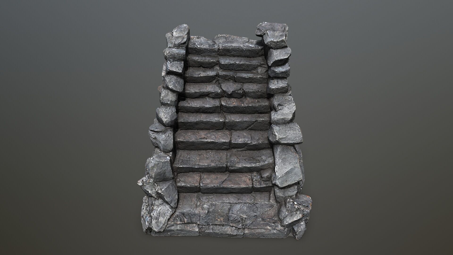 stairs Low-poly 3D model_11