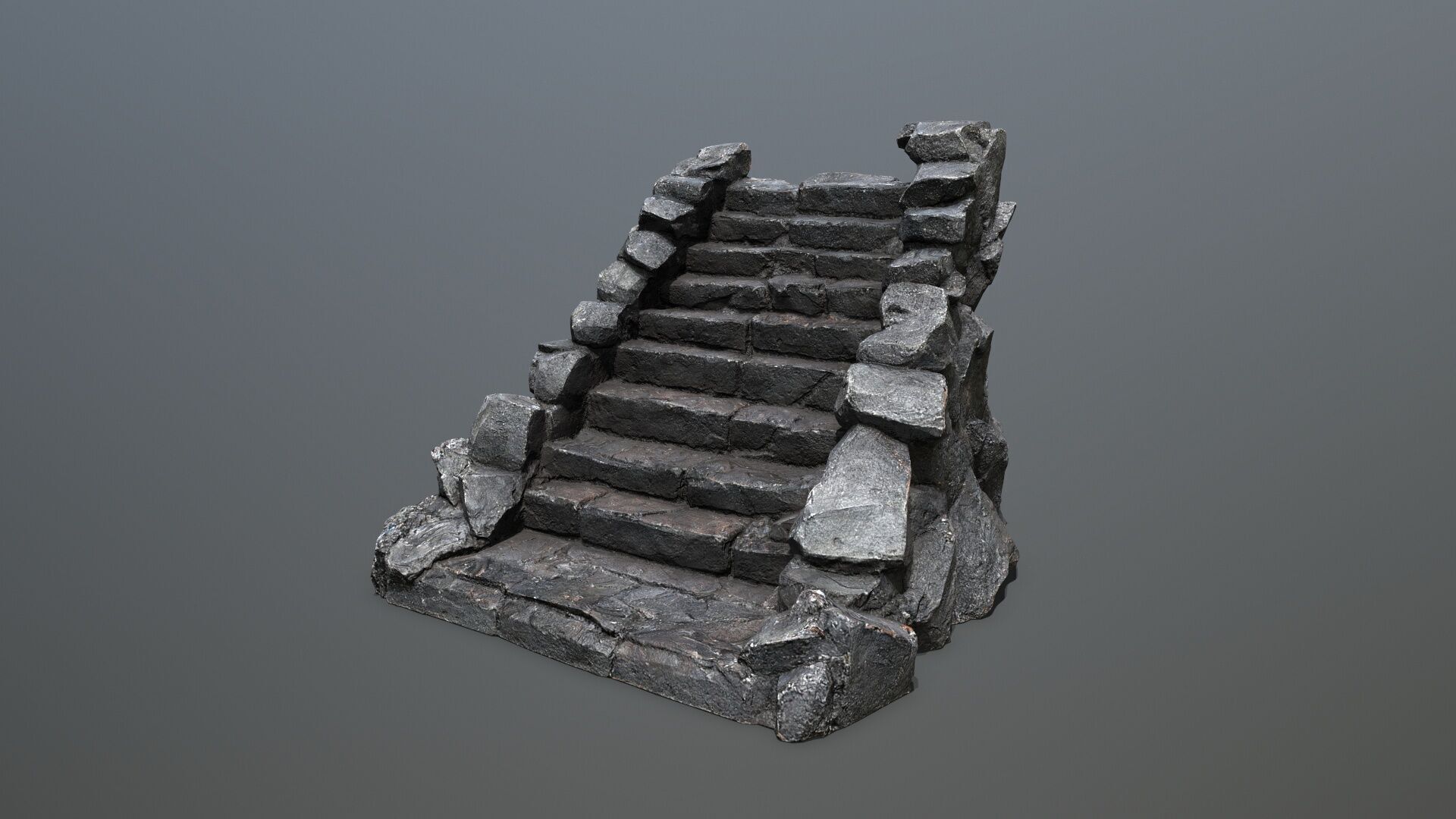 stairs Low-poly 3D model_9