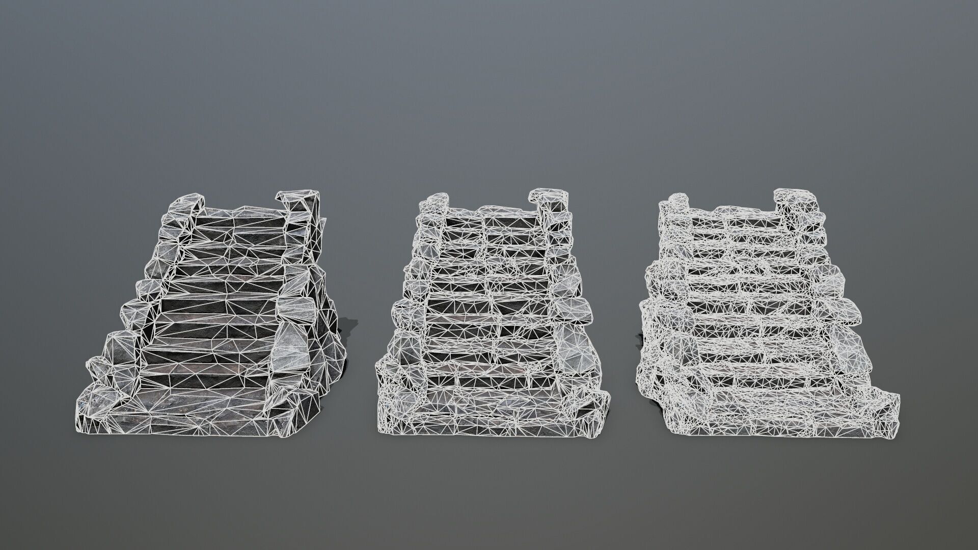 stairs Low-poly 3D model_13