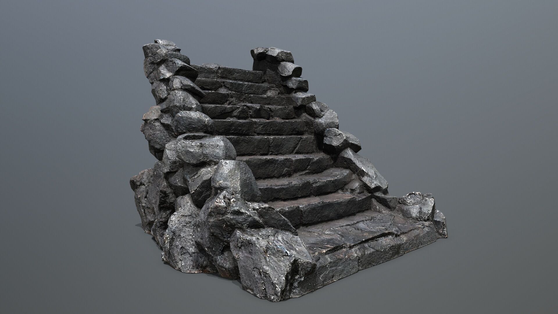 stairs Low-poly 3D model_2