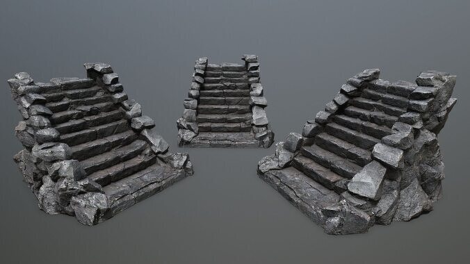 stairs Low-poly 3D model
