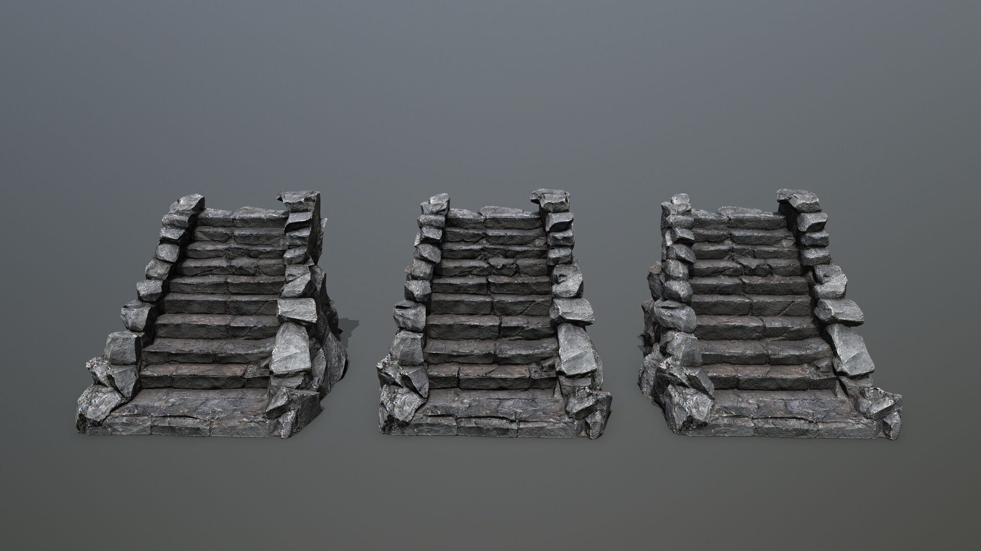 stairs Low-poly 3D model_12