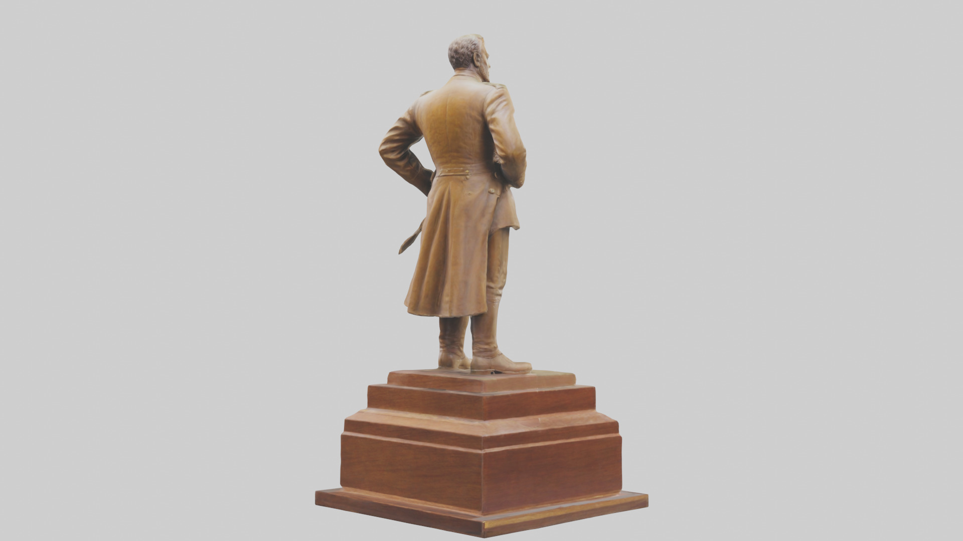 General Sherman statue model Low-poly 3D model_2