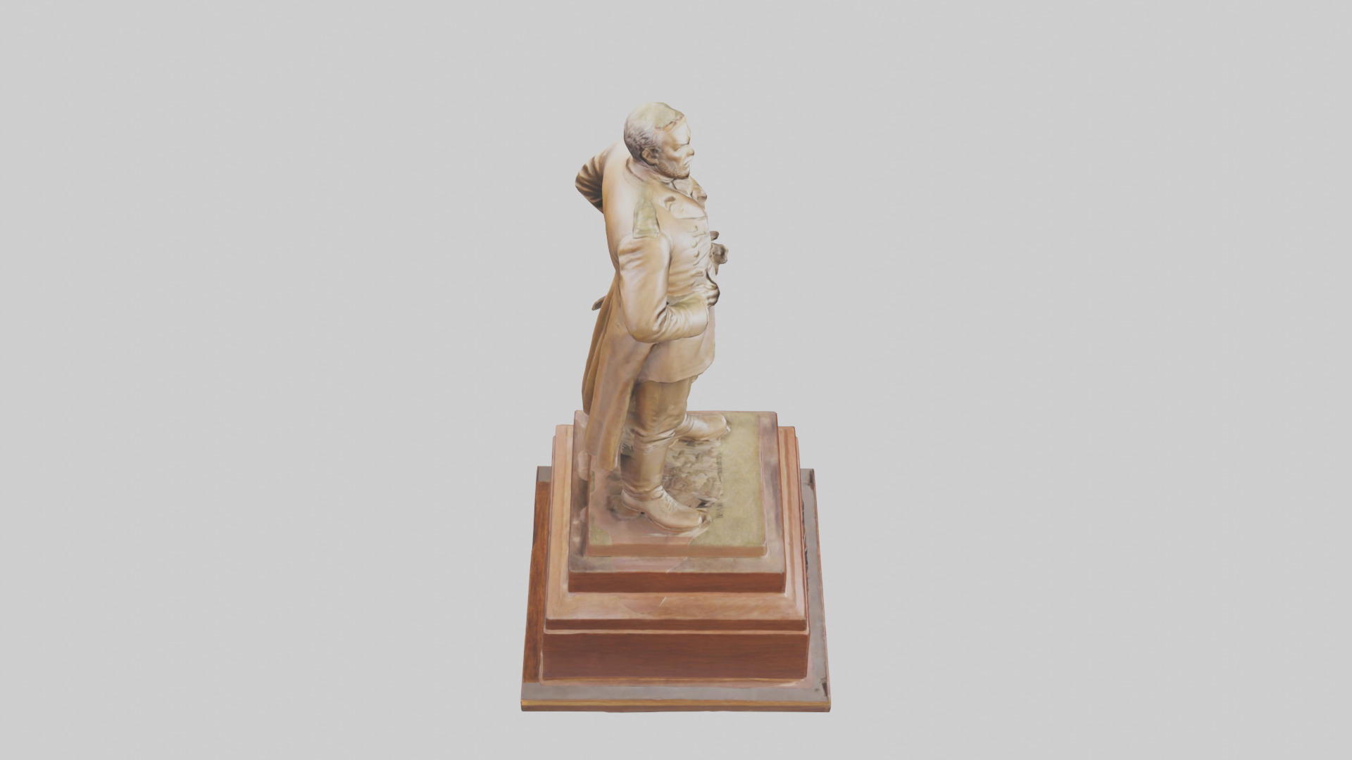 General Sherman statue model Low-poly 3D model_18