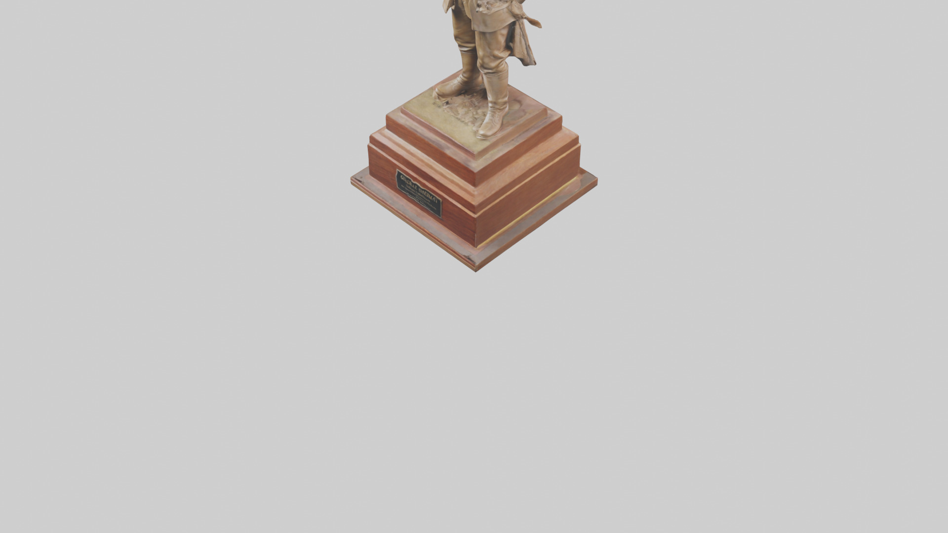 General Sherman statue model Low-poly 3D model_5