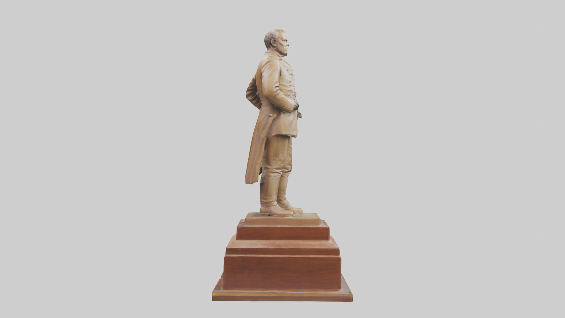 General Sherman statue model Low-poly 3D model_13