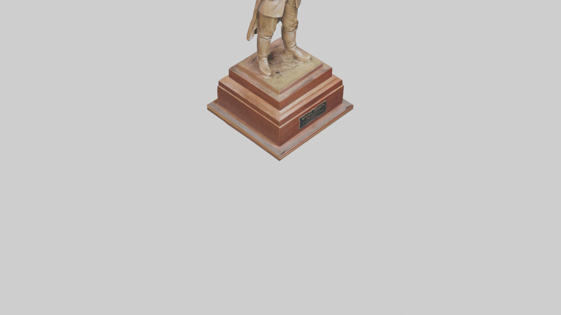General Sherman statue model Low-poly 3D model_6