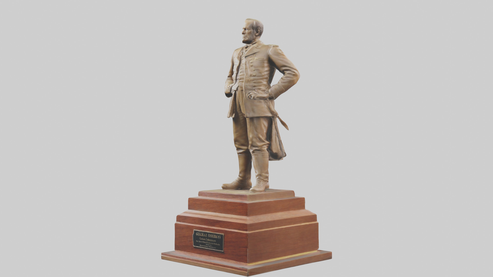 General Sherman statue model Low-poly 3D model_10
