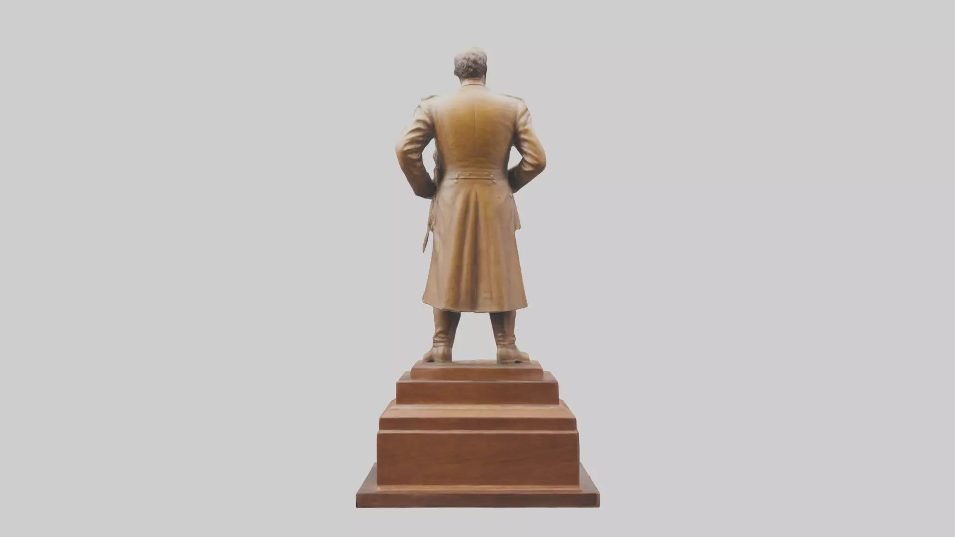 General Sherman statue model Low-poly 3D model_0