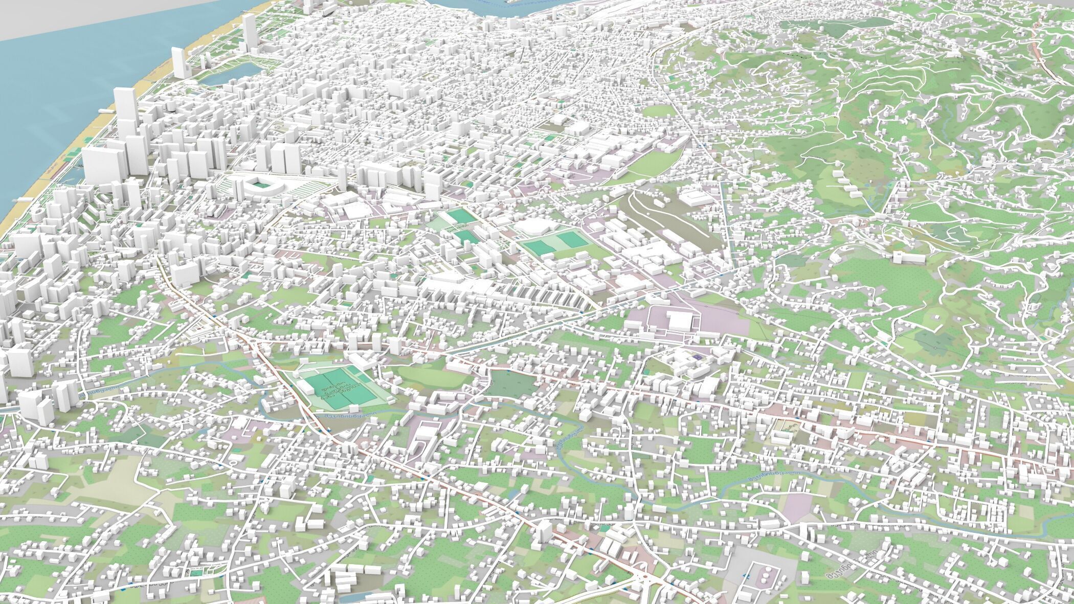 Cityscape Batumi Georgia 3D model_13