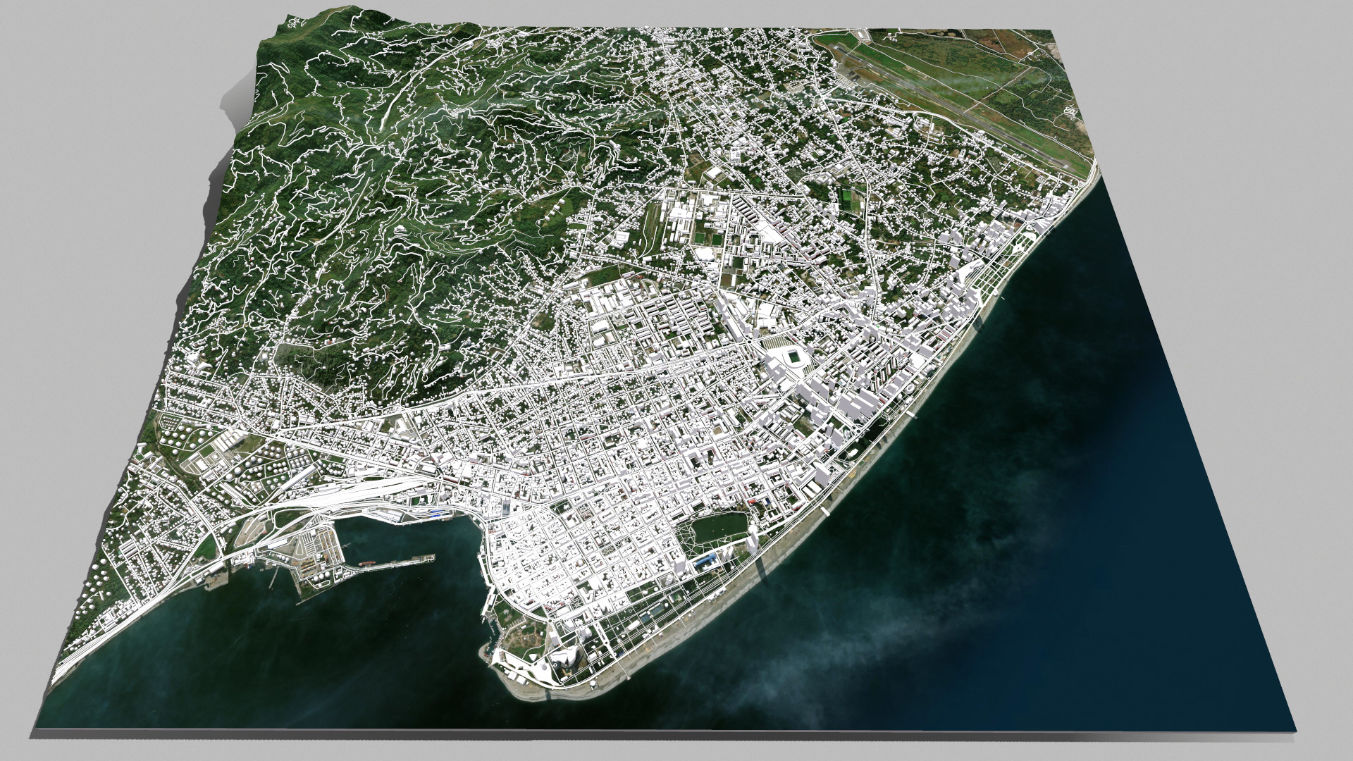 Cityscape Batumi Georgia 3D model_3