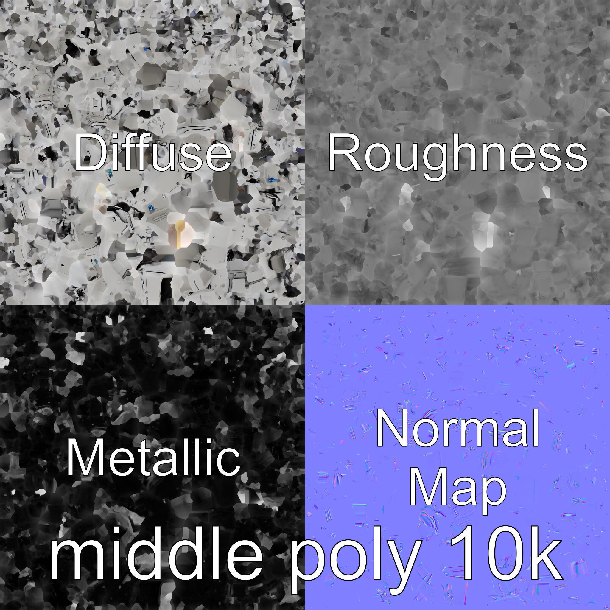 Robotic Grizzly Bear with Hydraulic Metal Limbs Low-poly 3D model_31