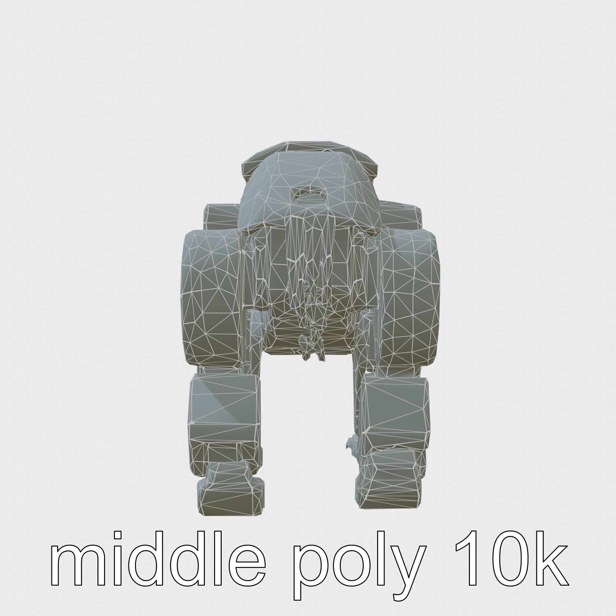Robotic Grizzly Bear with Hydraulic Metal Limbs Low-poly 3D model_9
