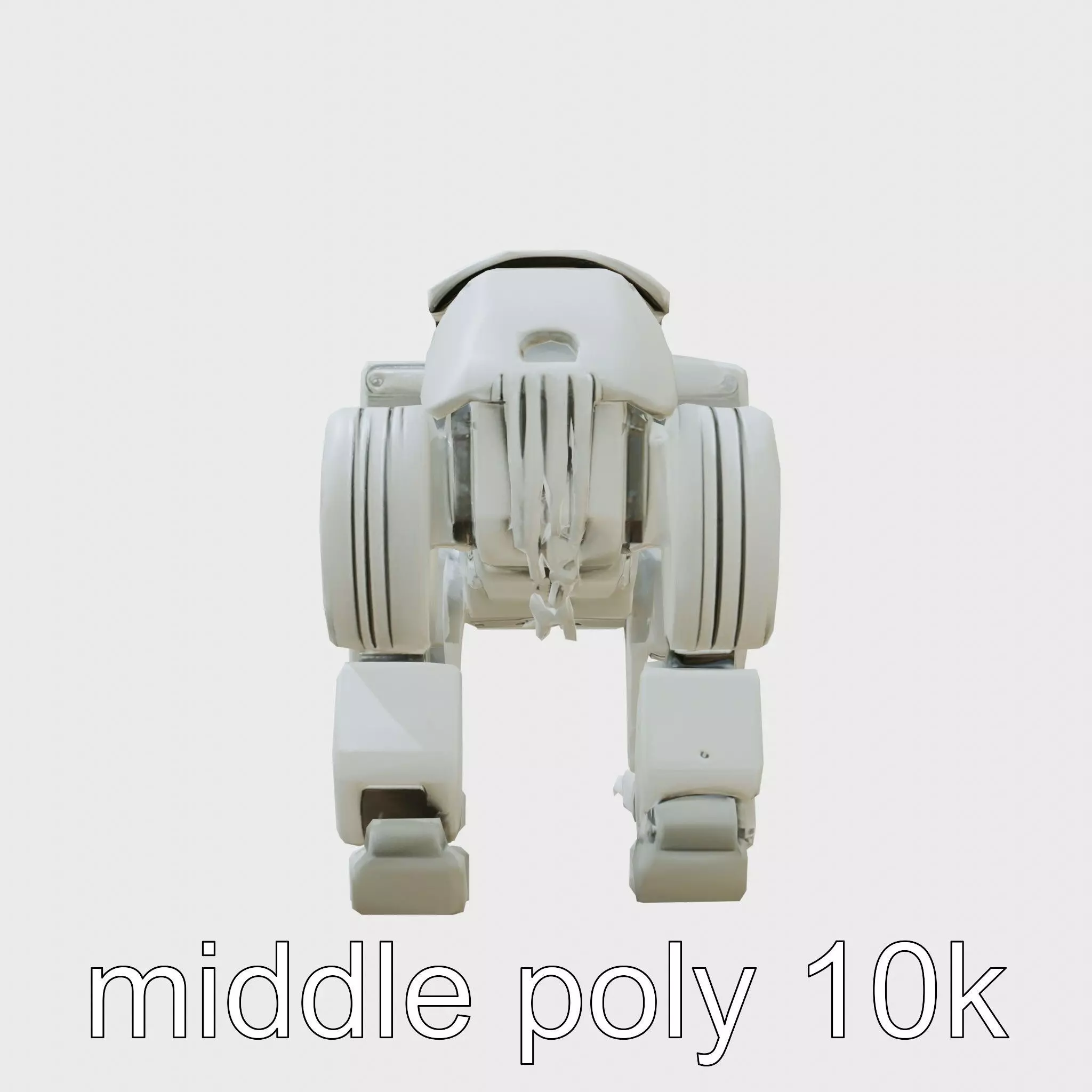 Robotic Grizzly Bear with Hydraulic Metal Limbs Low-poly 3D model_0
