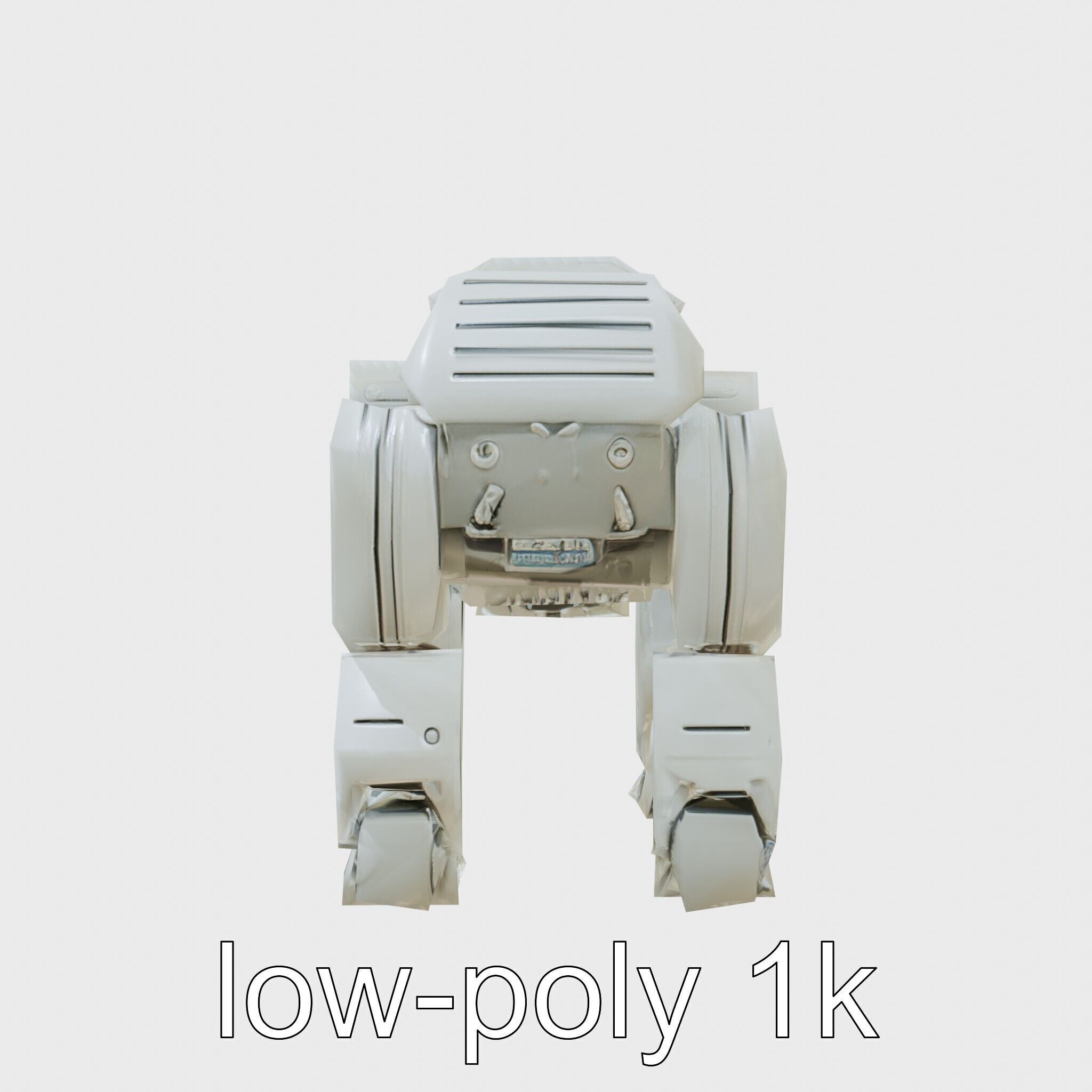 Robotic Grizzly Bear with Hydraulic Metal Limbs Low-poly 3D model_7
