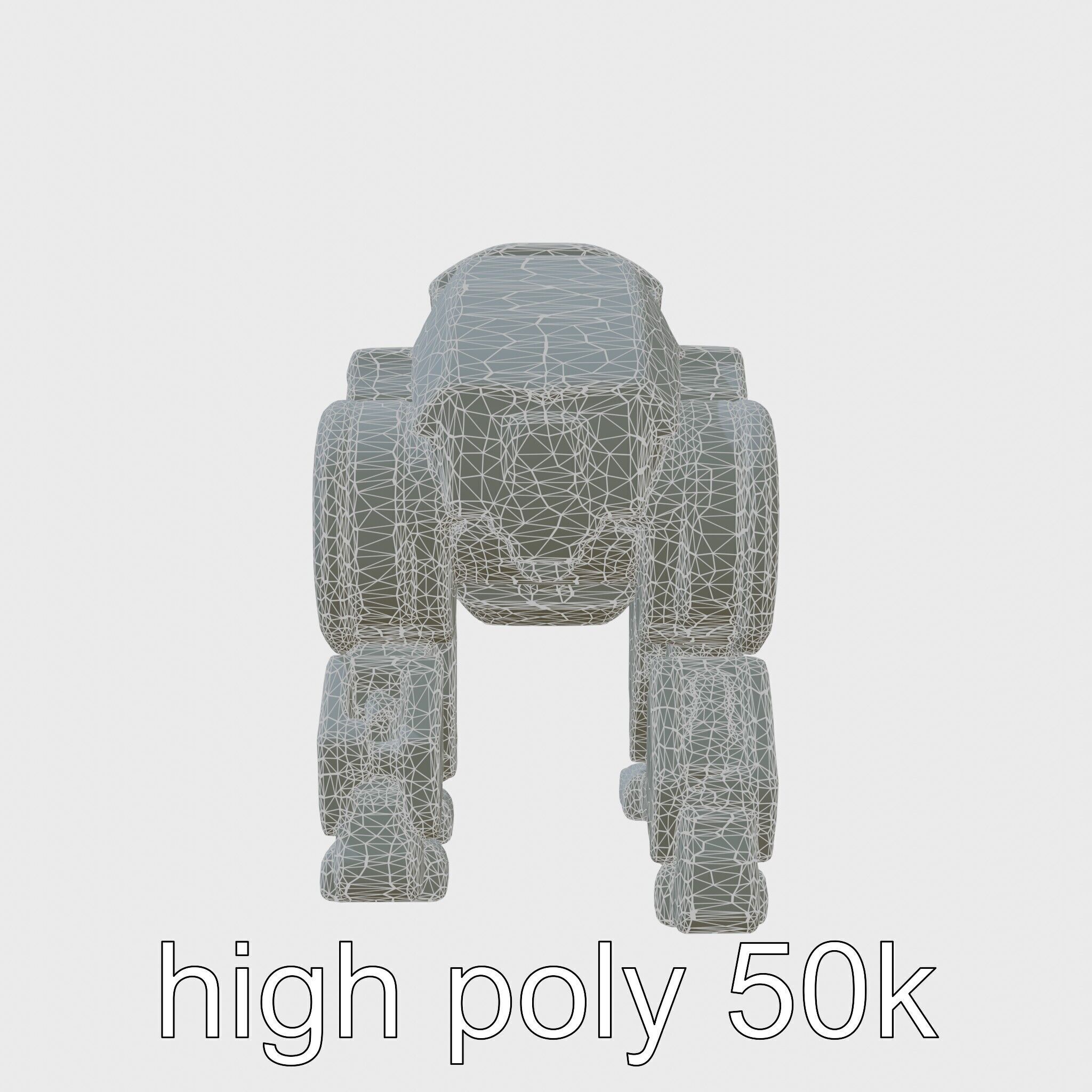 Robotic Grizzly Bear with Hydraulic Metal Limbs Low-poly 3D model_29