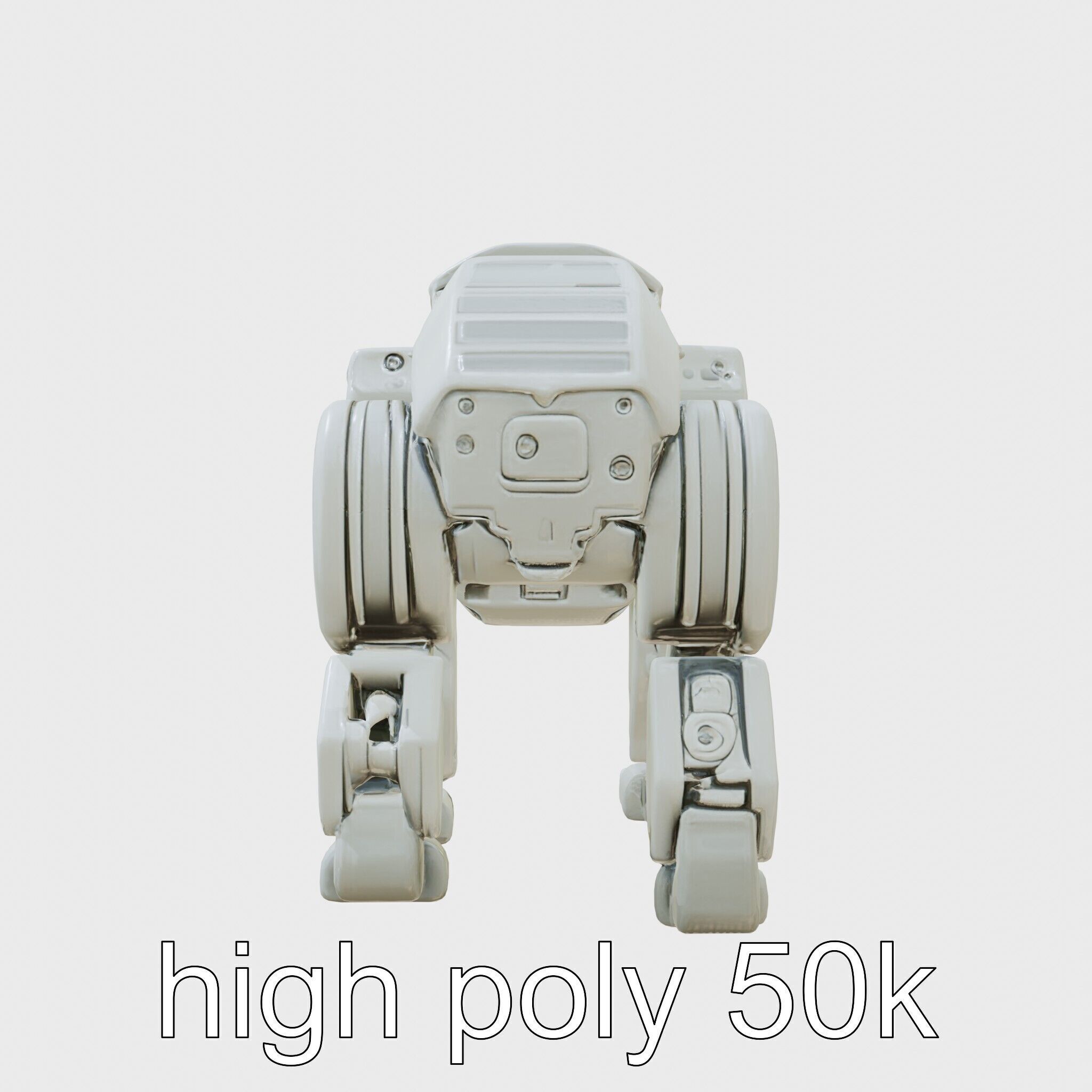Robotic Grizzly Bear with Hydraulic Metal Limbs Low-poly 3D model_11