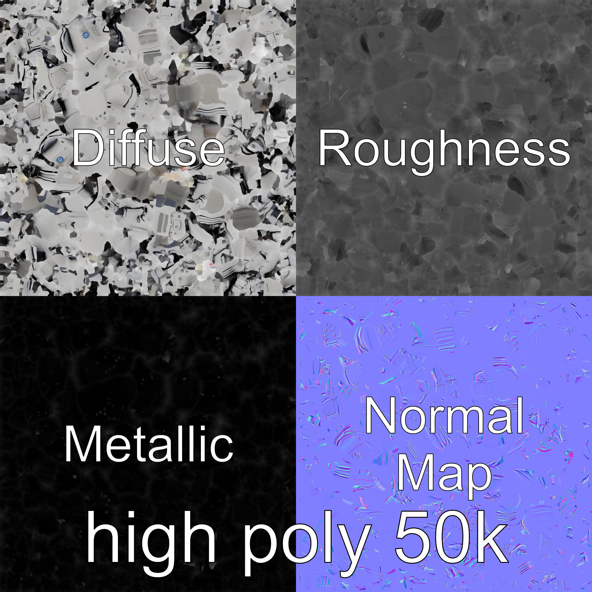 Robotic Grizzly Bear with Hydraulic Metal Limbs Low-poly 3D model_33