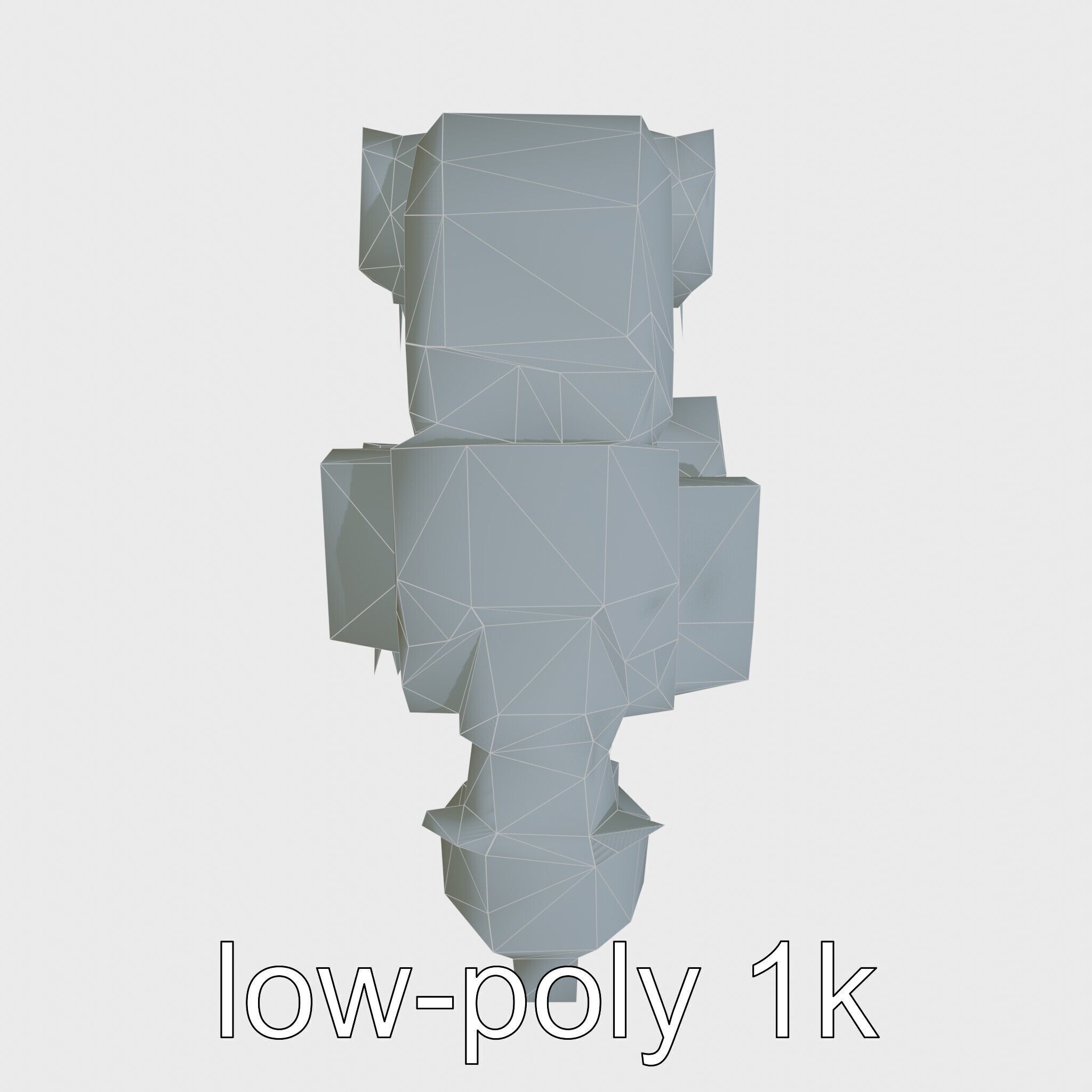 Robotic Grizzly Bear with Hydraulic Metal Limbs Low-poly 3D model_27