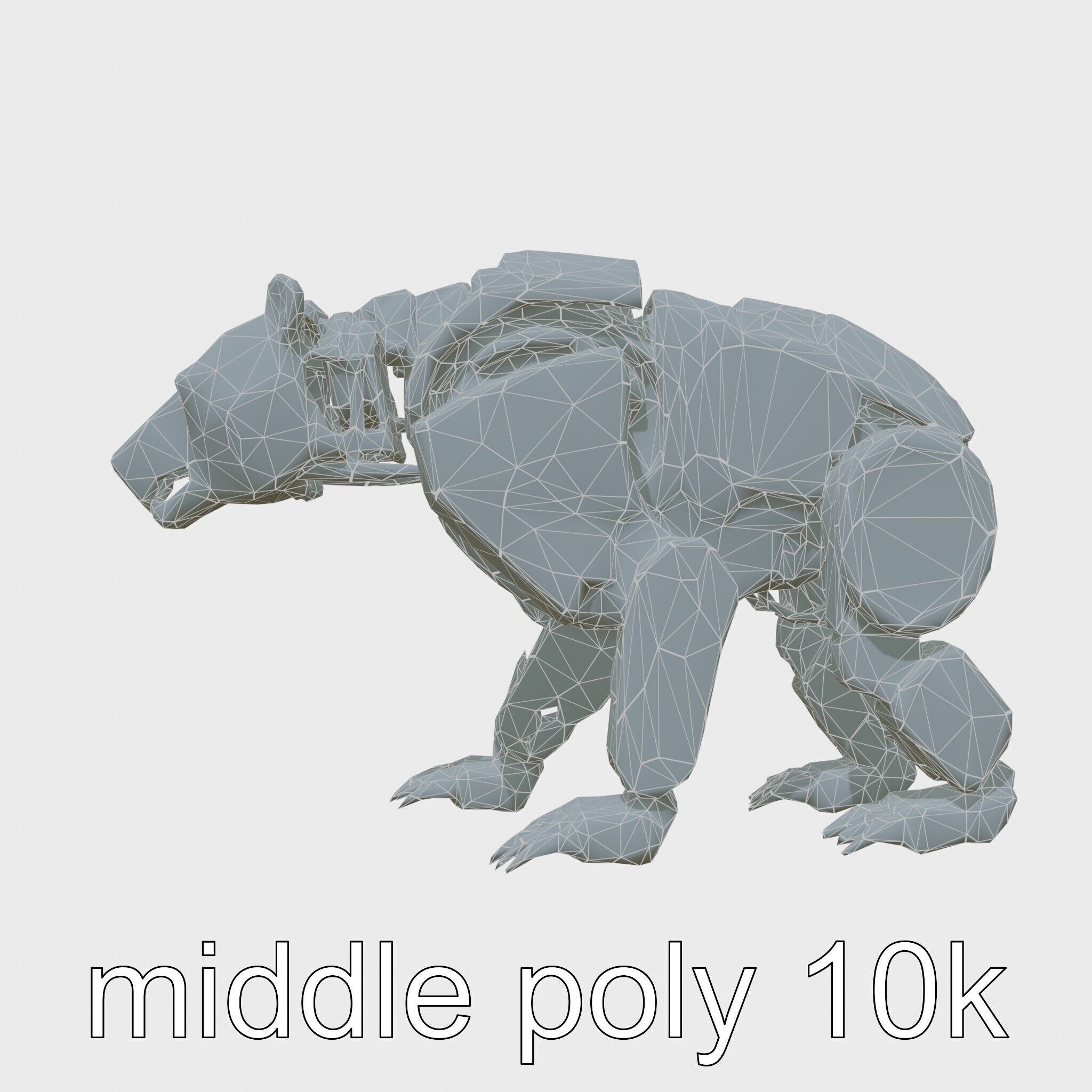 Robotic Grizzly Bear with Hydraulic Metal Limbs Low-poly 3D model_25