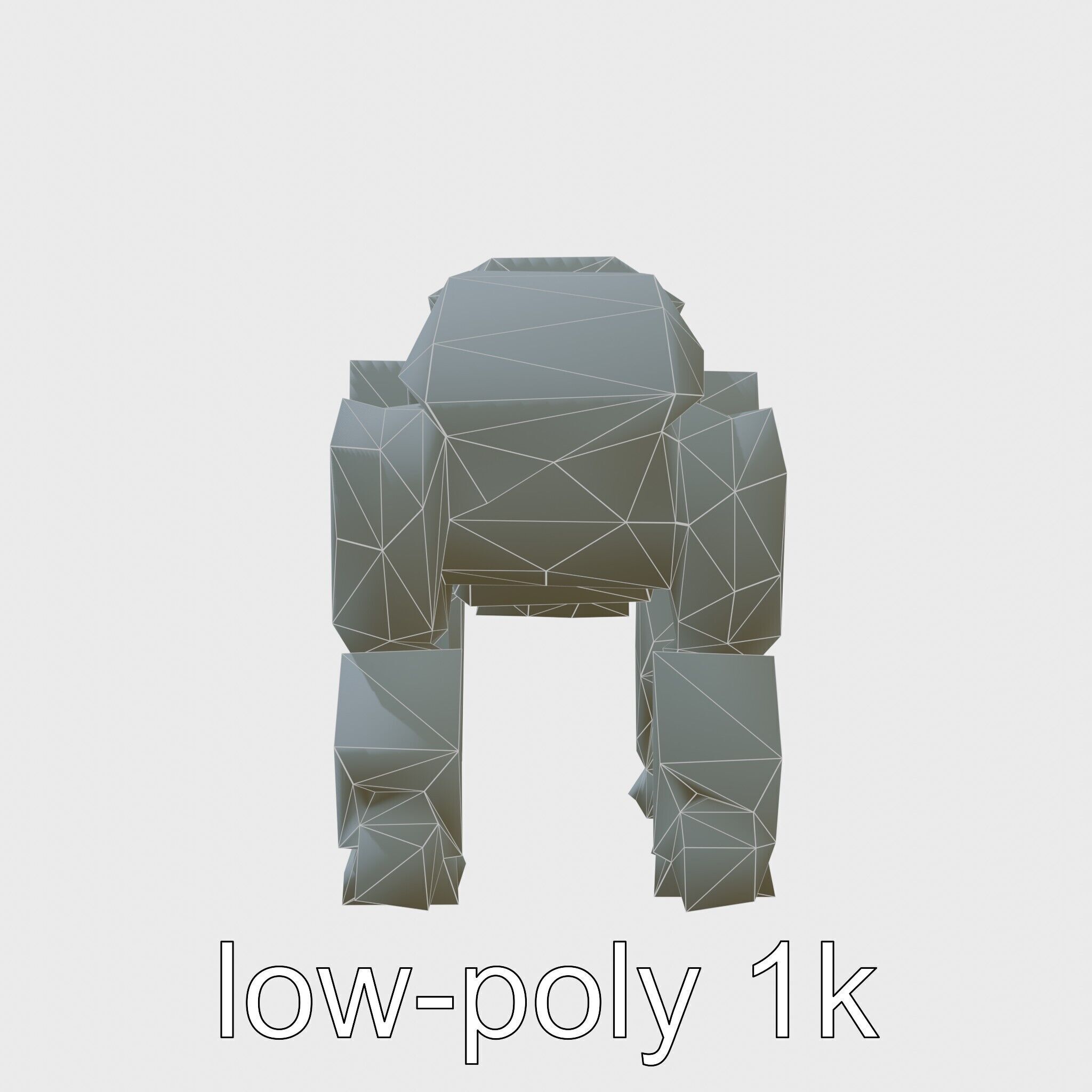Robotic Grizzly Bear with Hydraulic Metal Limbs Low-poly 3D model_10