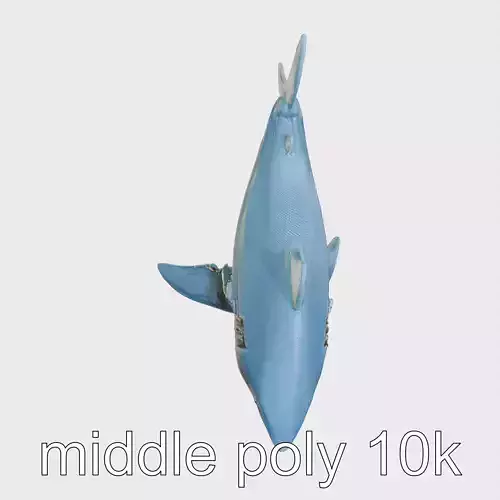 Cyberpunk Shark with Carbon Fiber Body and Electric Teeth