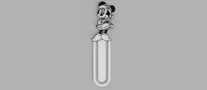 Minnie Mouse Santa Claus Christmas Bookmark