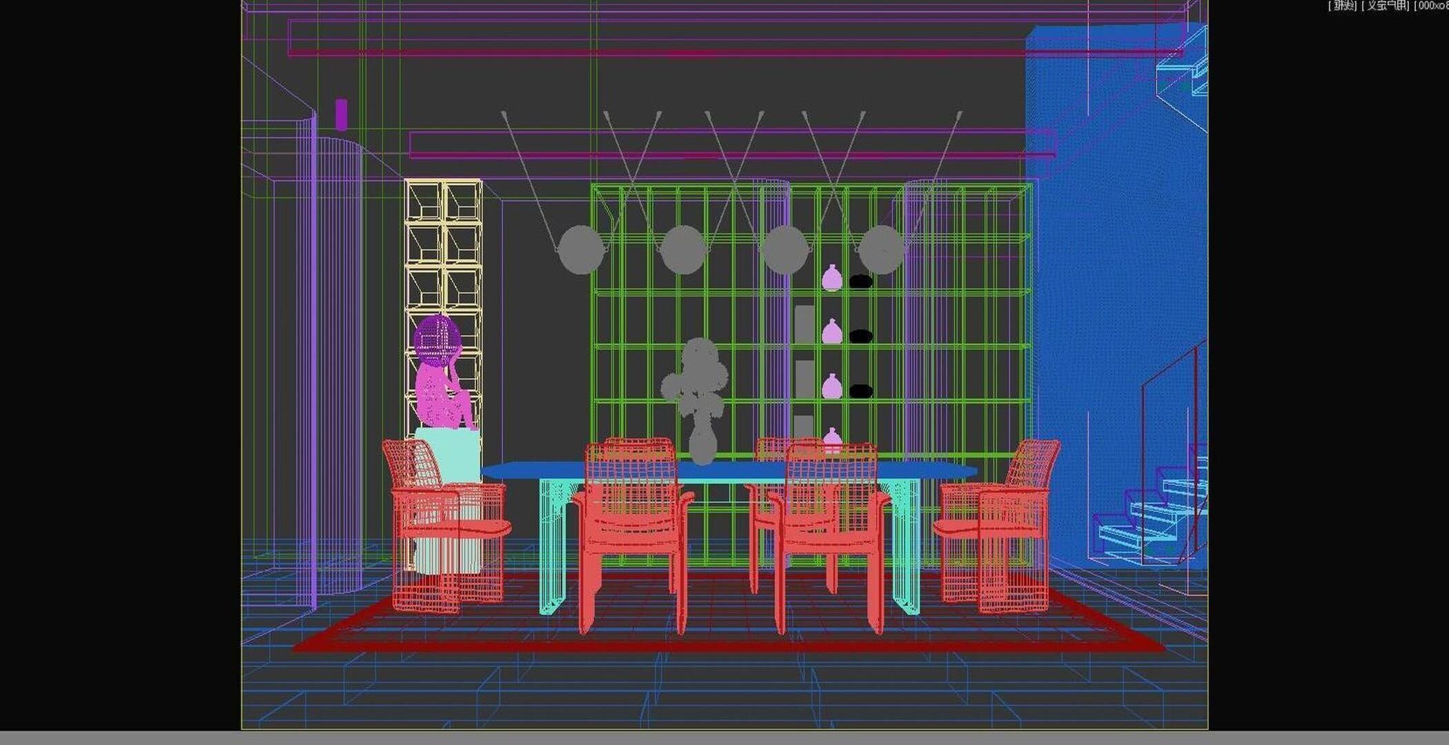 restaurant style Modern 3D model_6