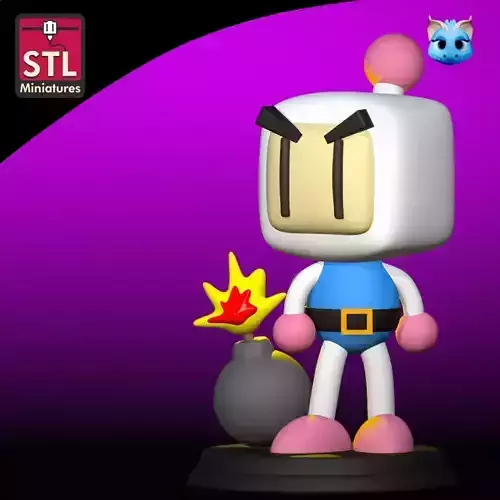 3D Printable STL Model  Bomberman 3D print model