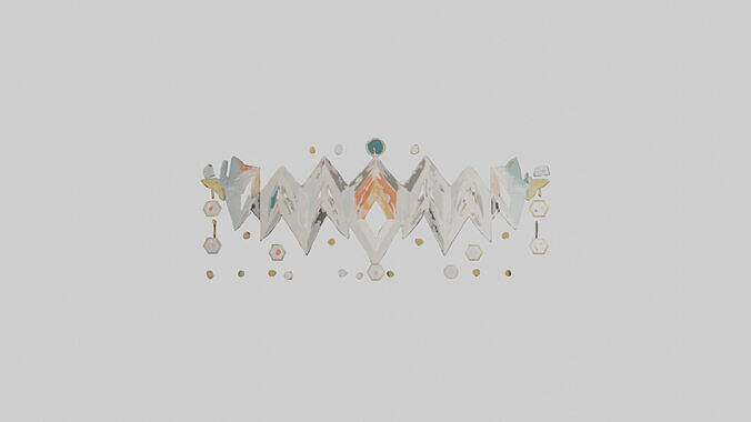Geometric Print Wall Decals Low-poly 3D model