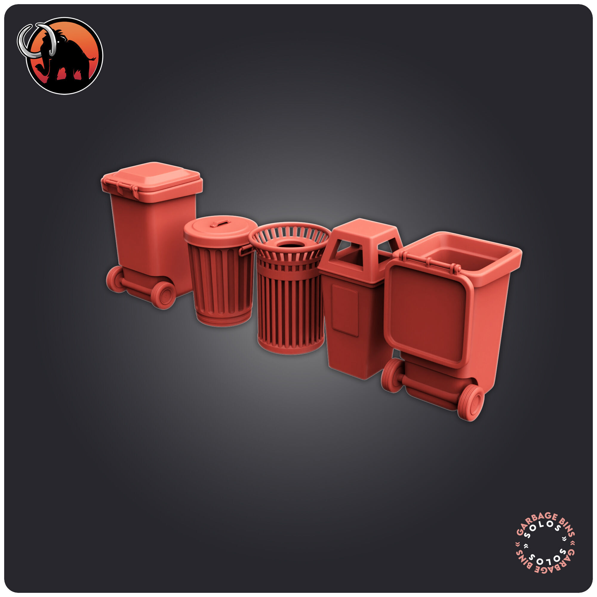 Garbage bins 3D print model_1