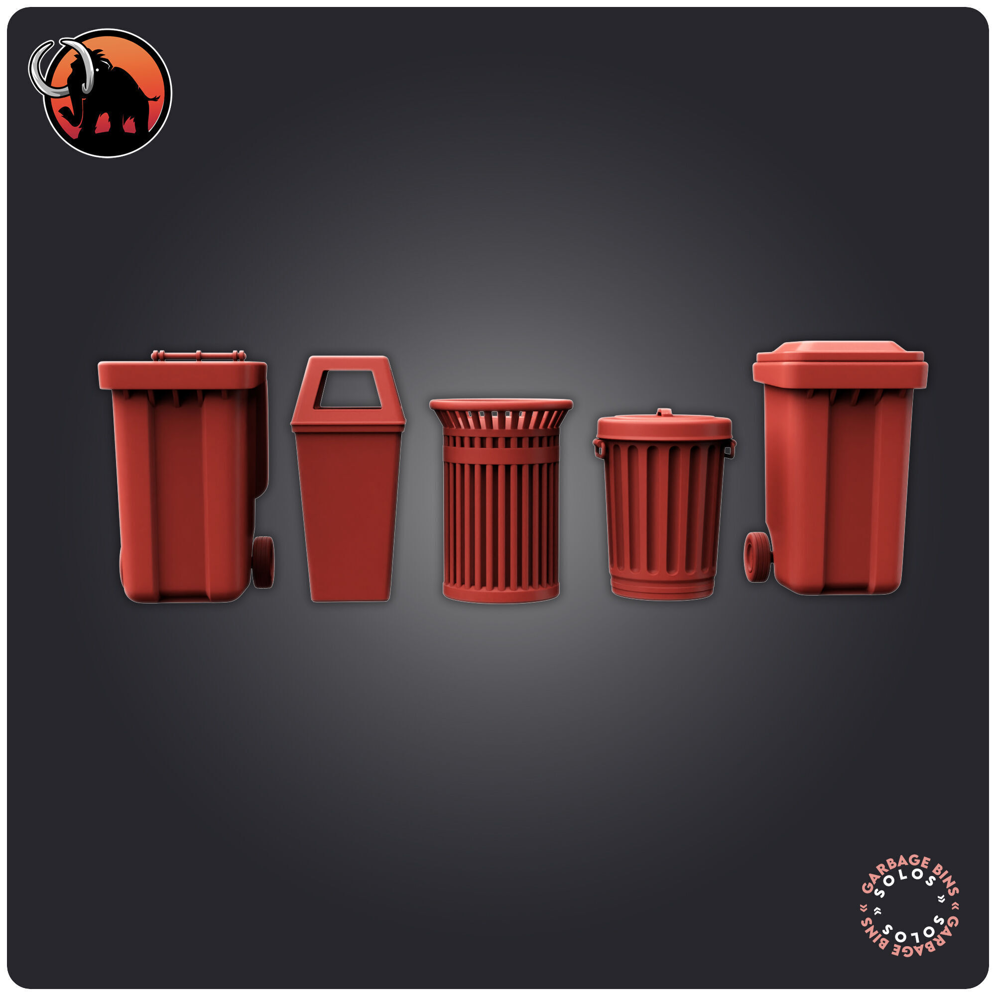 Garbage bins 3D print model_3