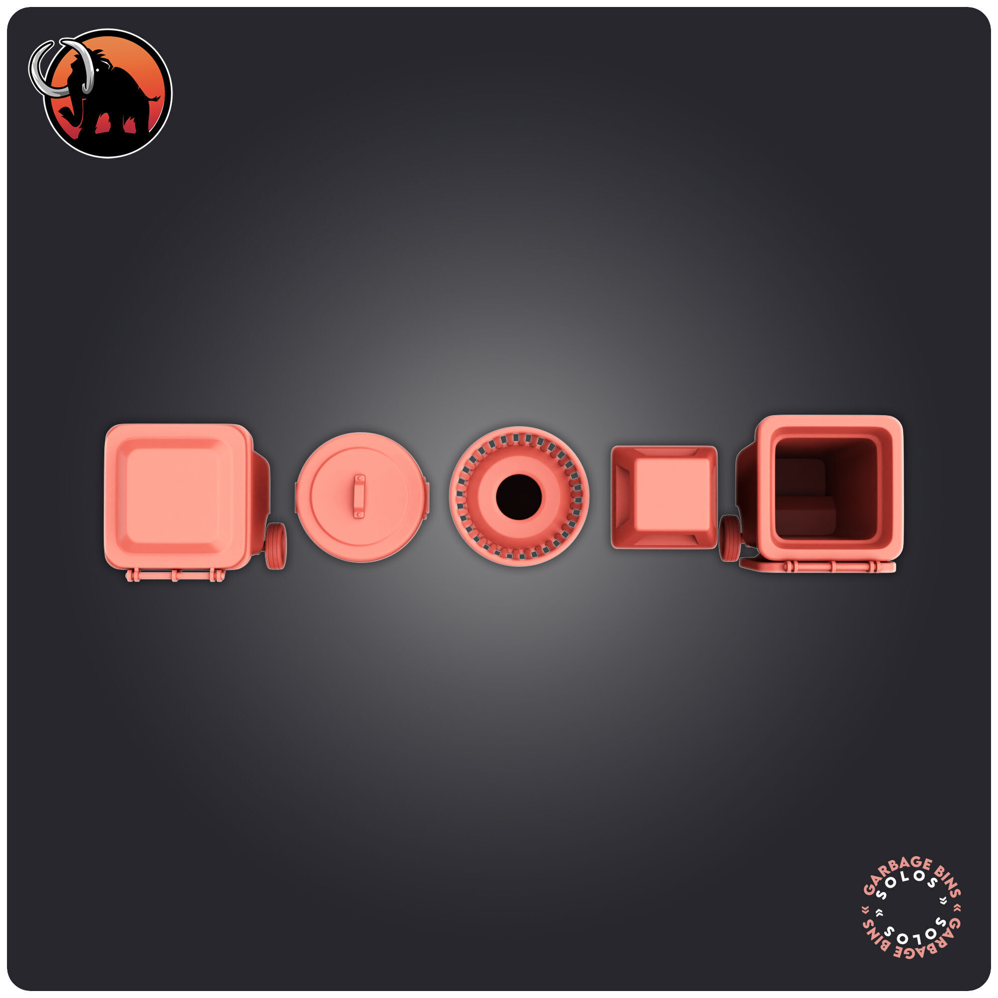 Garbage bins 3D print model_5