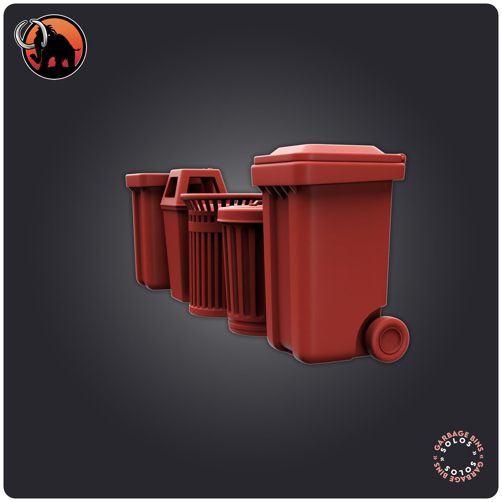 Garbage bins 3D print model_4
