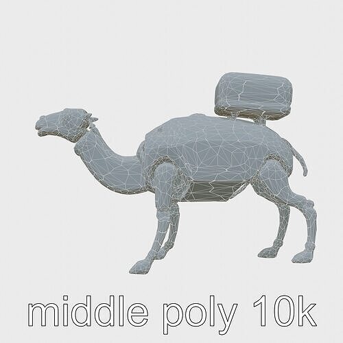 Robotic Camel with Carbon Water Reservoir and Thermoregulation Low-poly 3D model