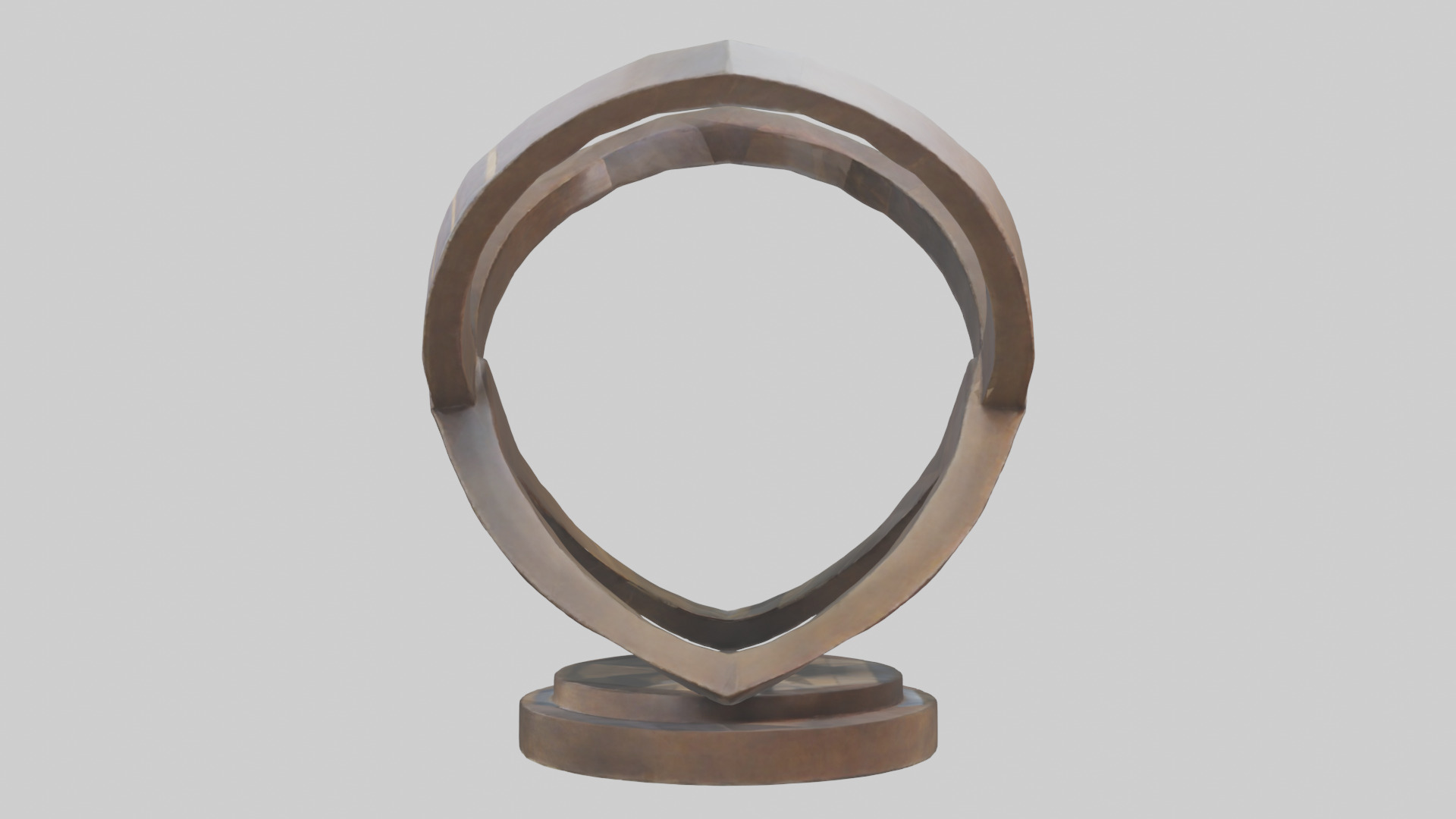 Geometric sculpture model Low-poly 3D model_12