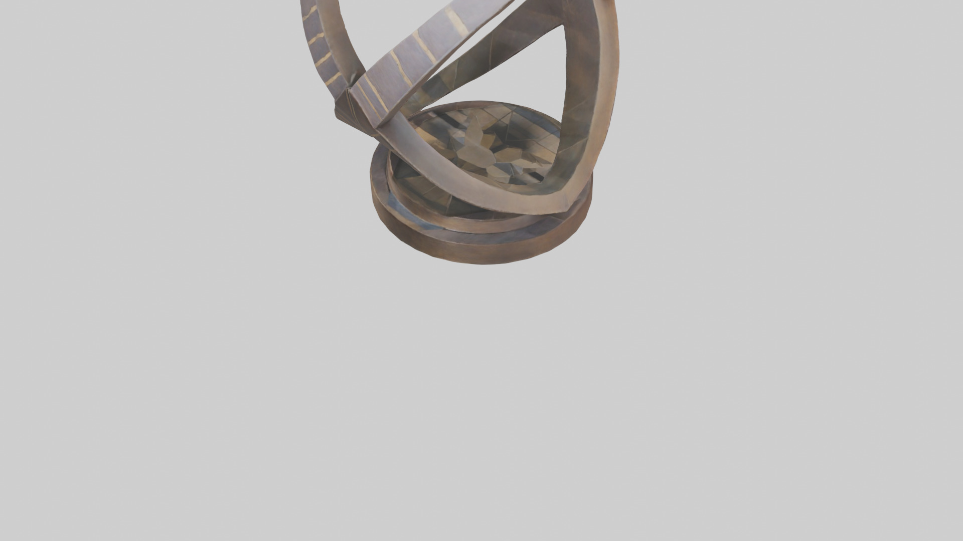 Geometric sculpture model Low-poly 3D model_5