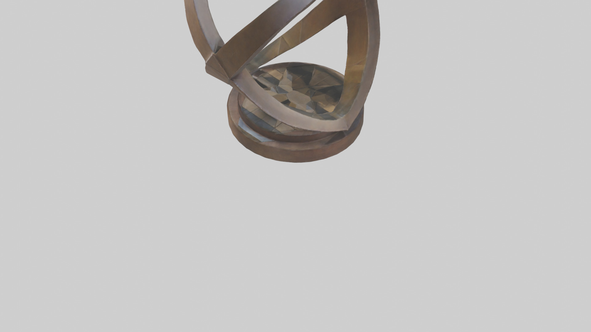 Geometric sculpture model Low-poly 3D model_4