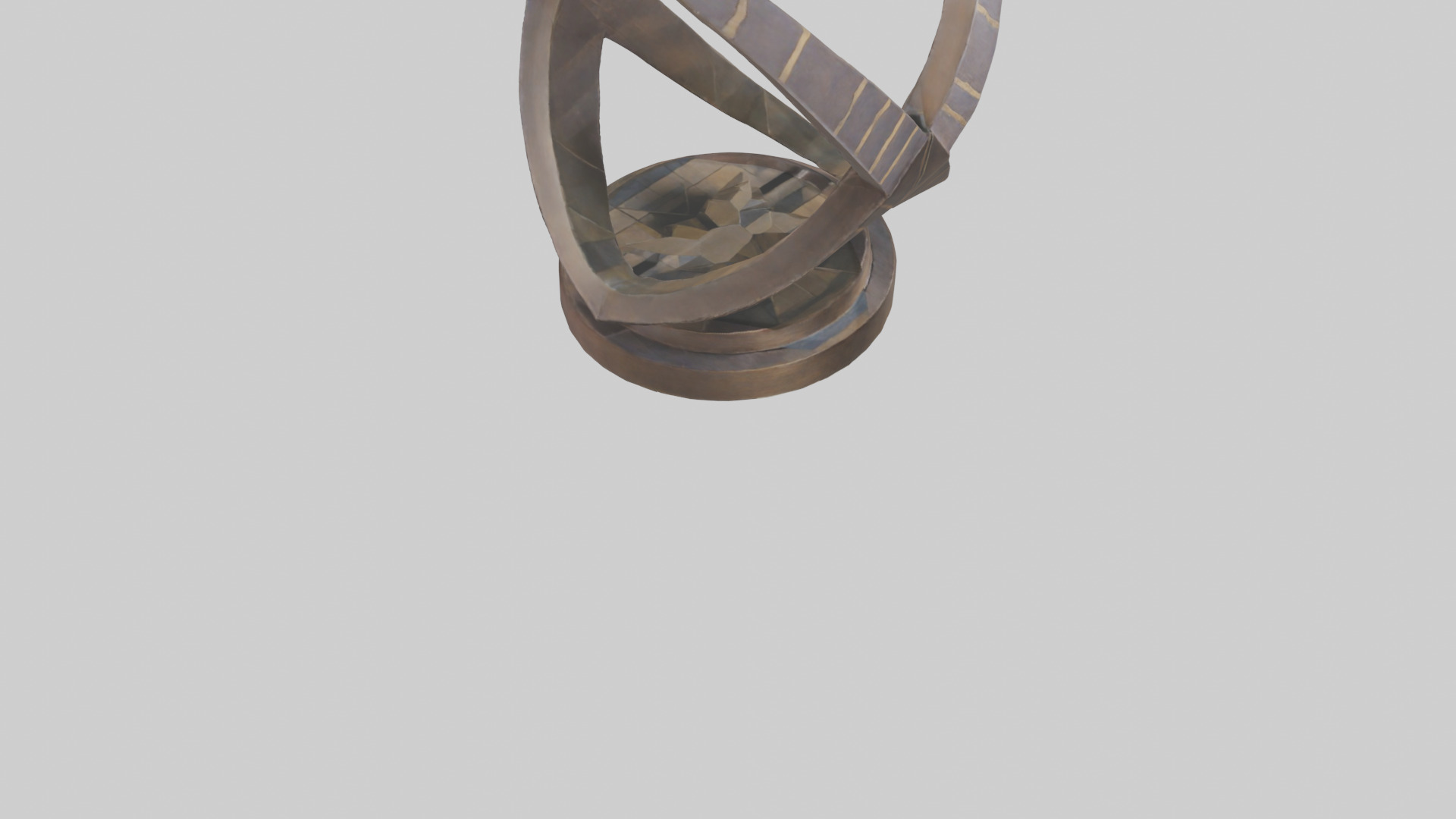 Geometric sculpture model Low-poly 3D model_6