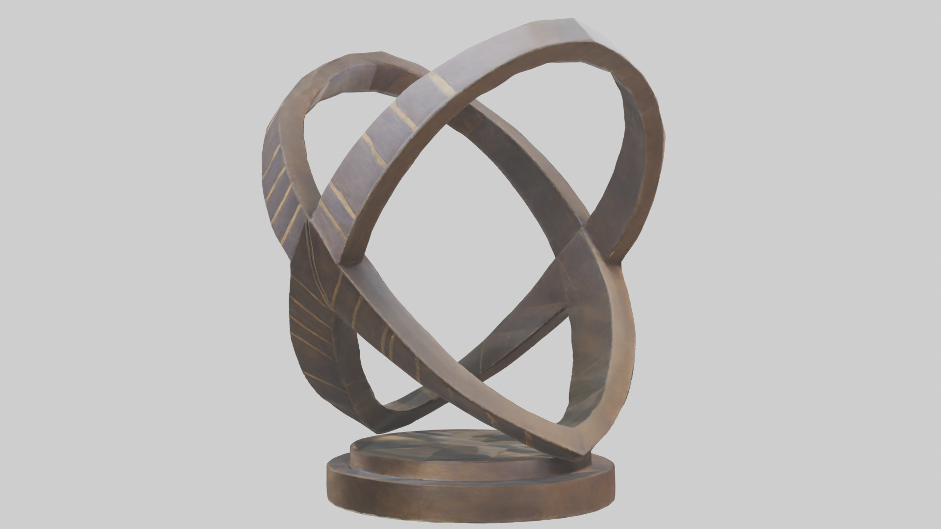 Geometric sculpture model Low-poly 3D model_10