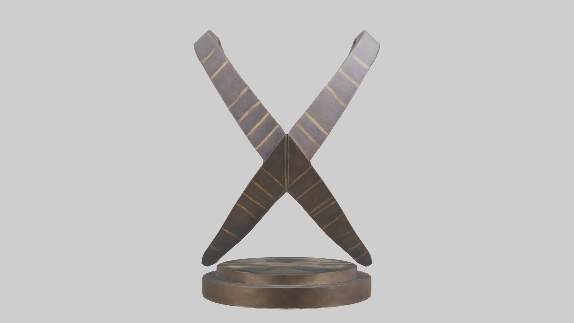 Geometric sculpture model Low-poly 3D model_9