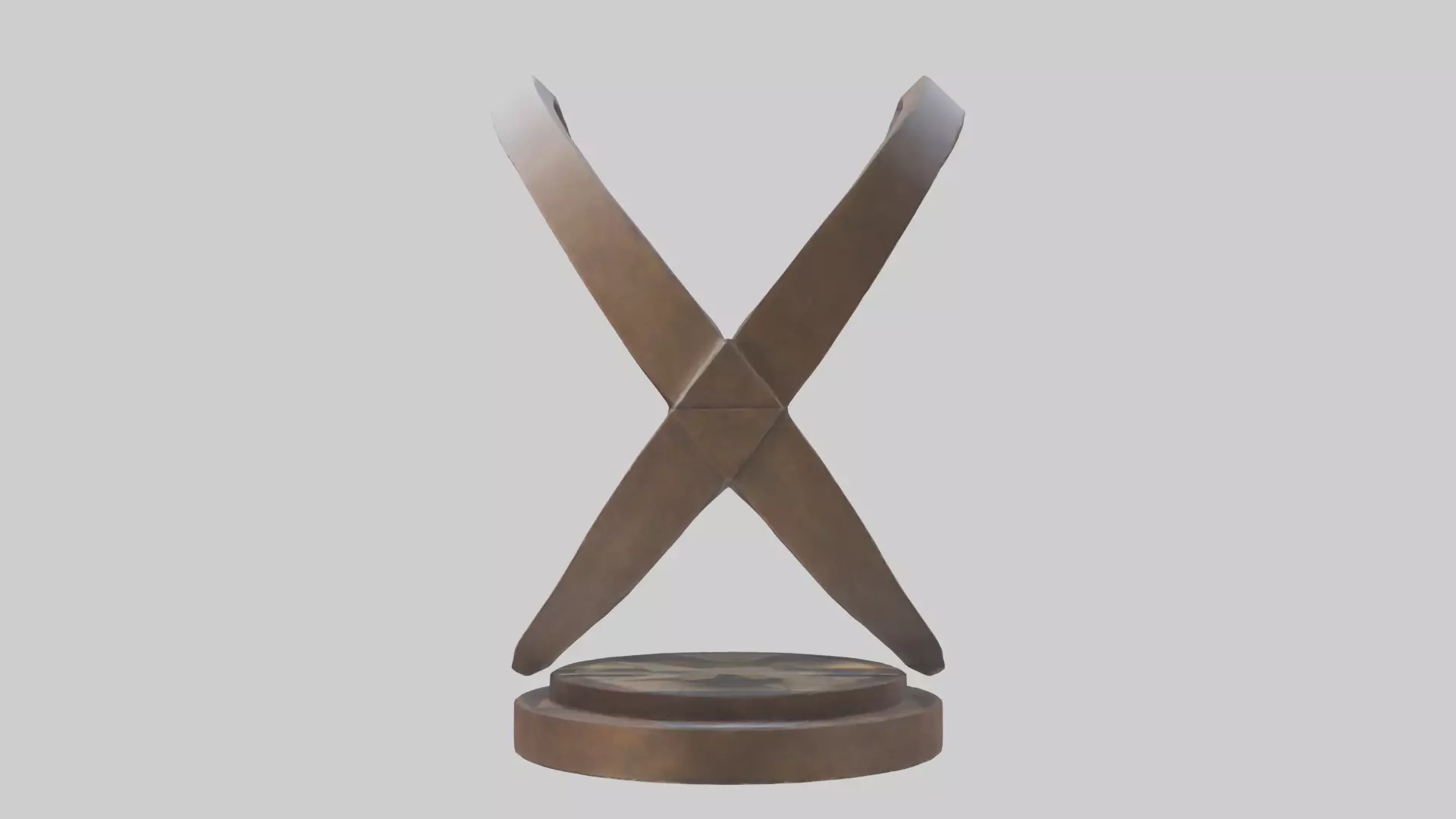 Geometric sculpture model Low-poly 3D model_0