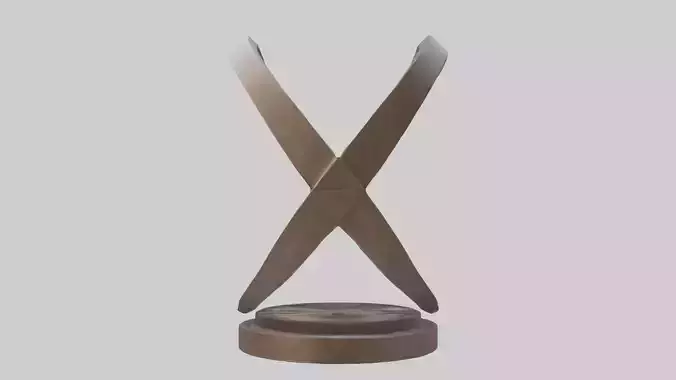 Geometric sculpture model Low-poly 3D model