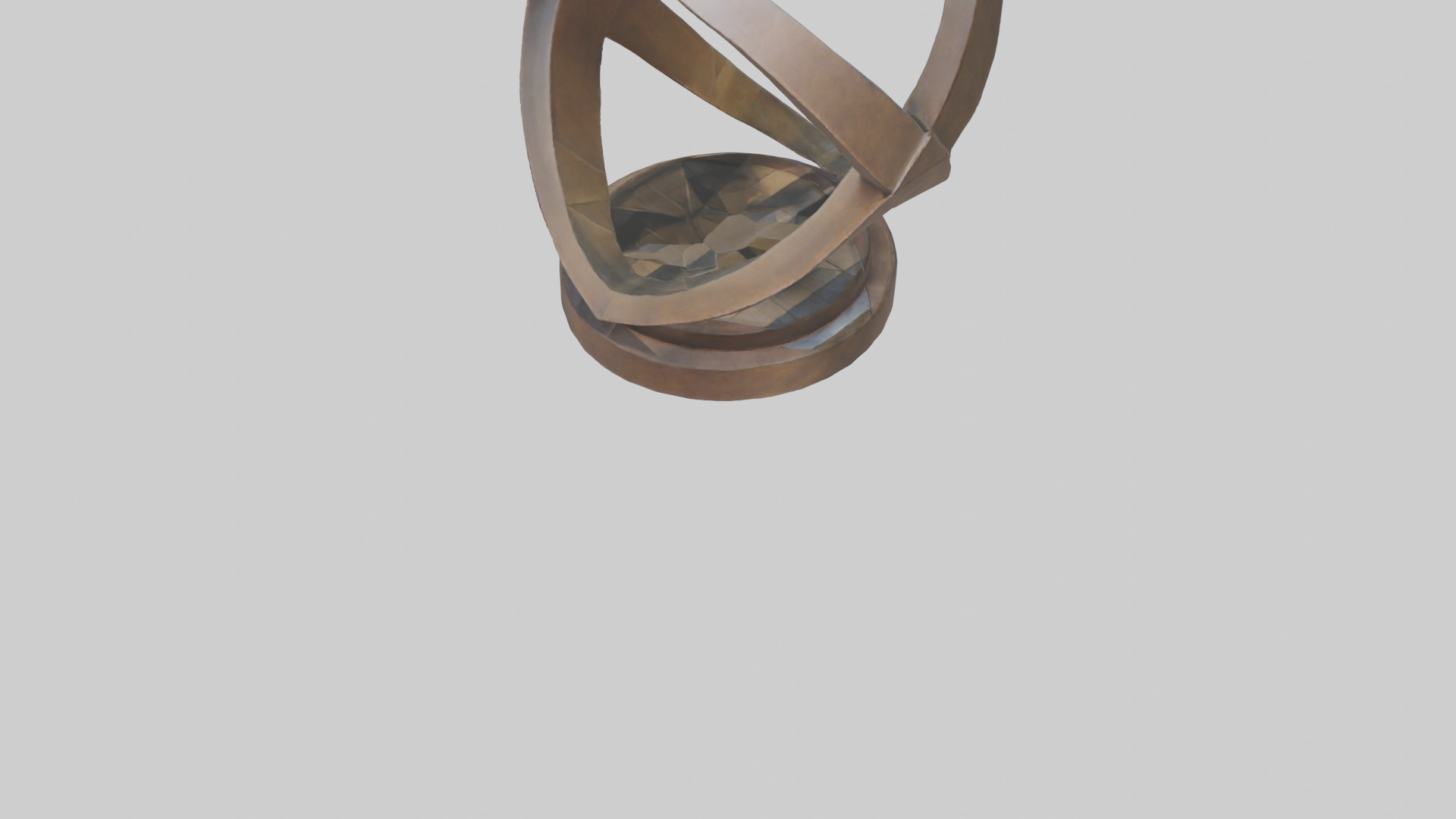 Geometric sculpture model Low-poly 3D model_3