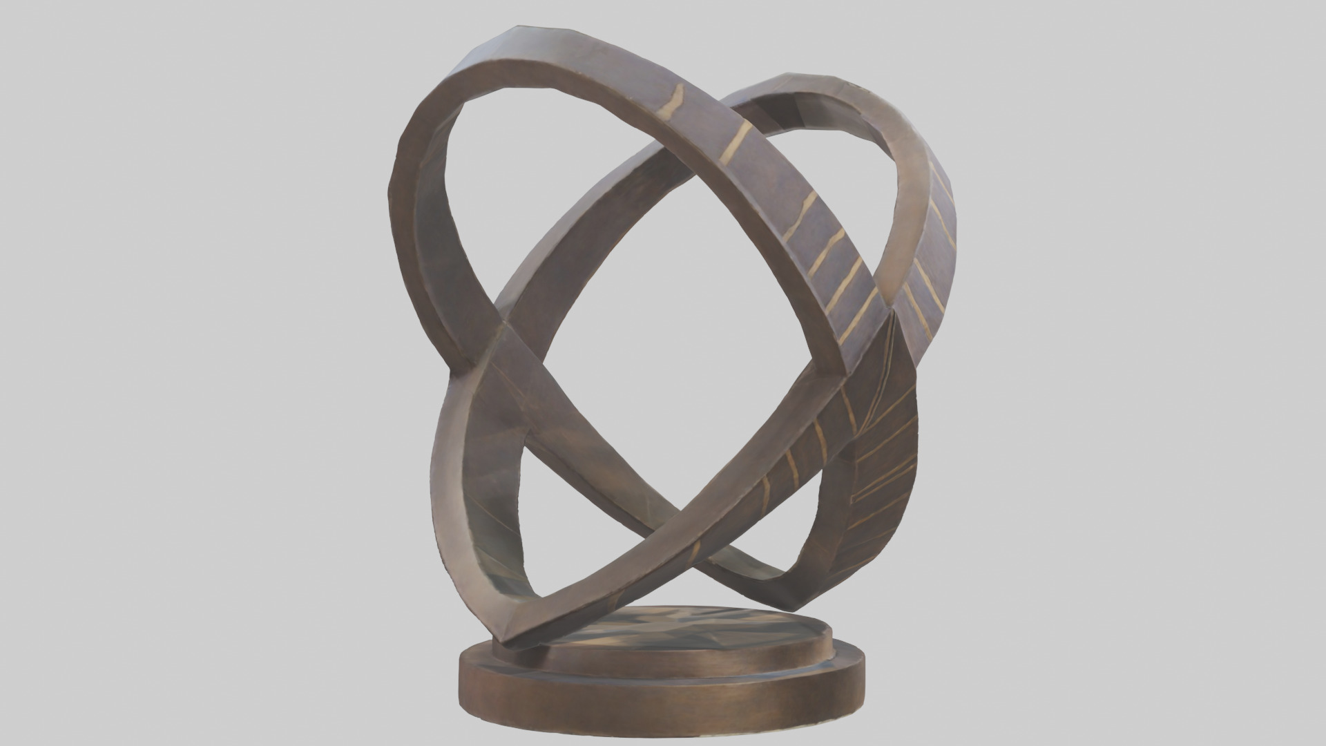 Geometric sculpture model Low-poly 3D model_7