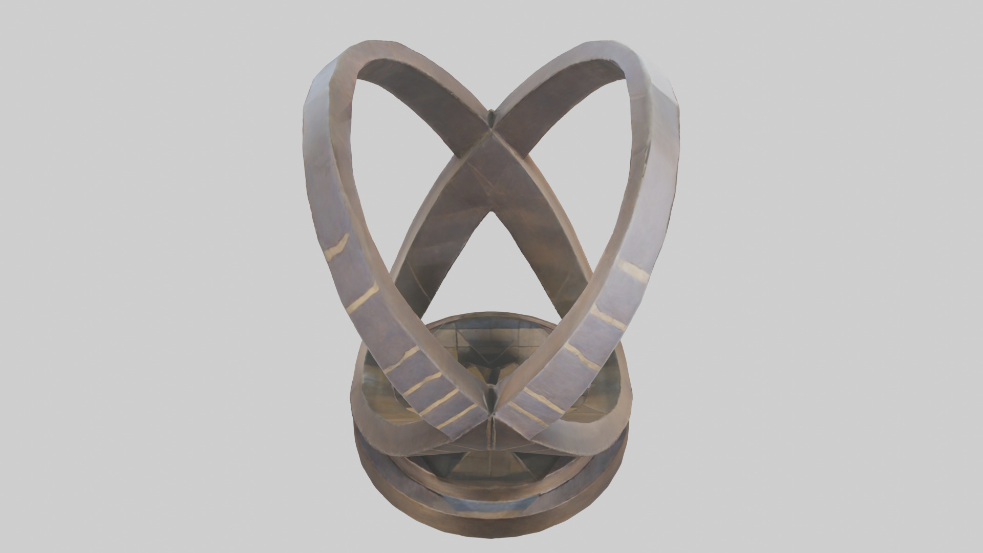 Geometric sculpture model Low-poly 3D model_16