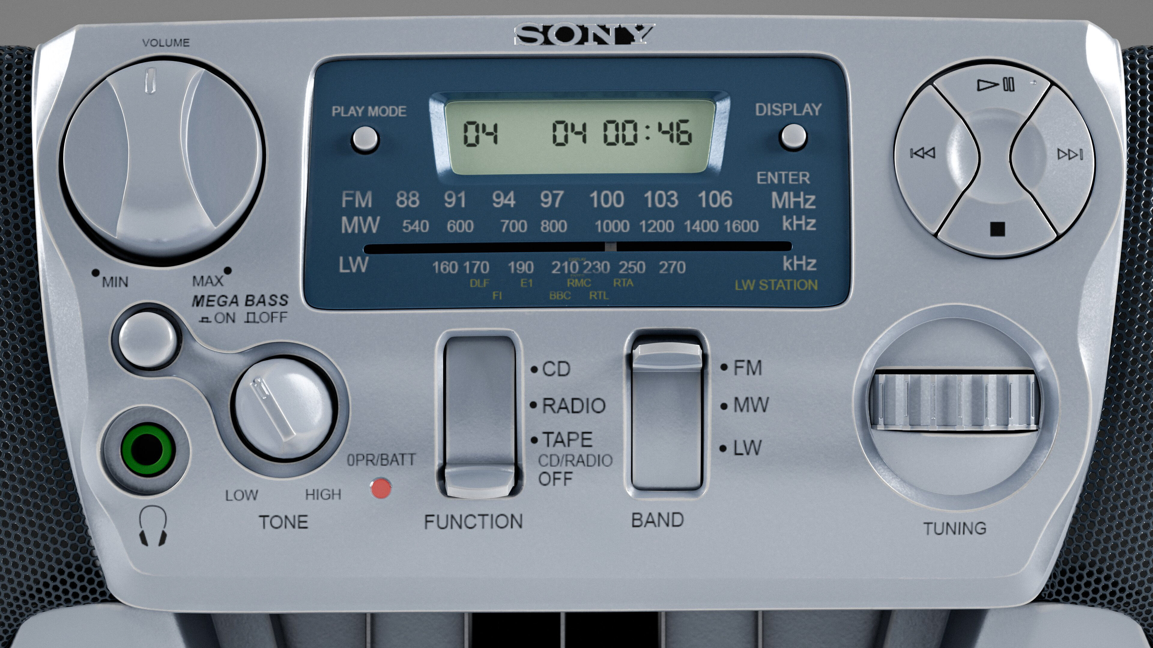 Sony CFD-V31L Cd Radio Cassette-Corder 3D model_7