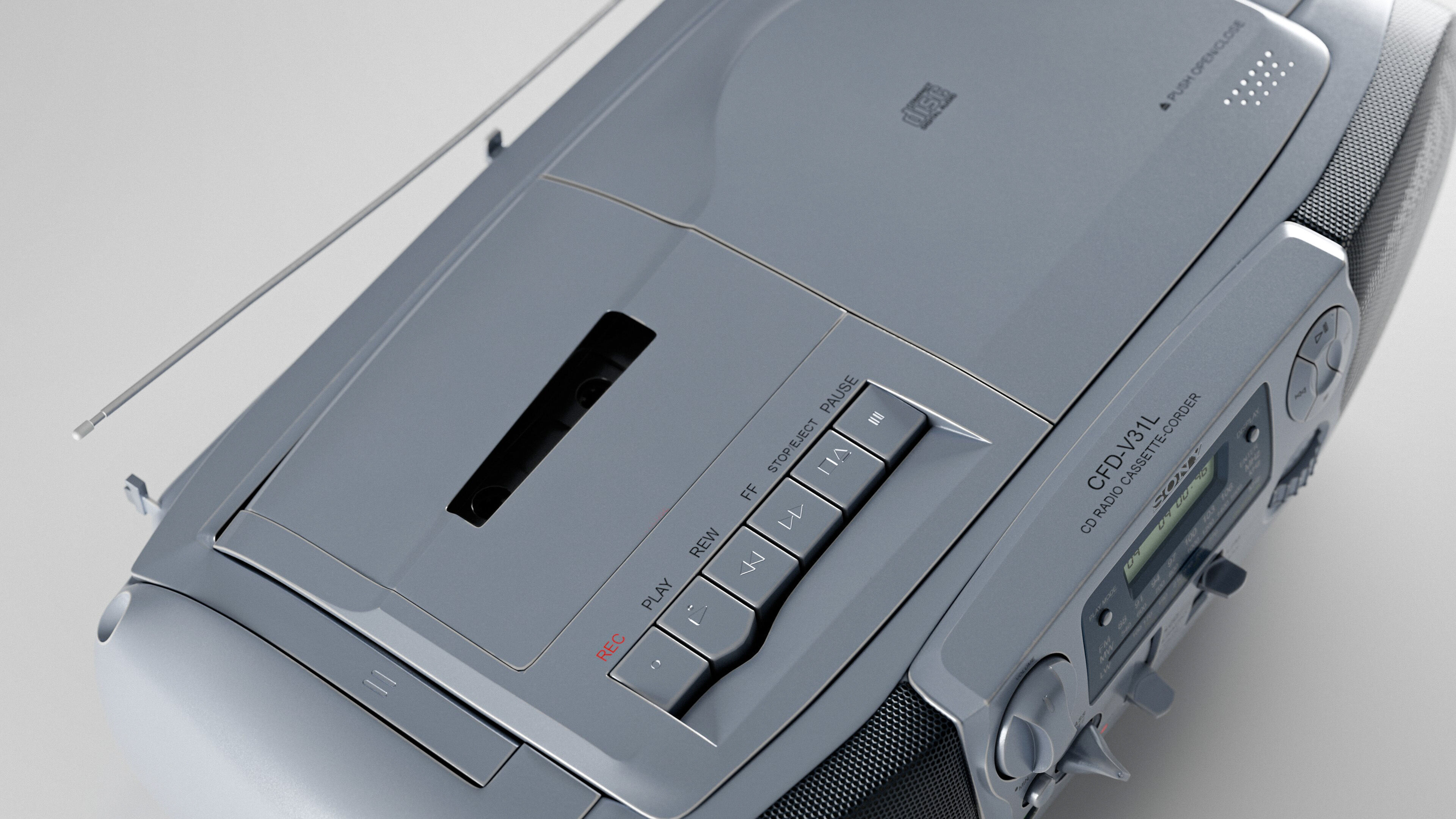 Sony CFD-V31L Cd Radio Cassette-Corder 3D model_5