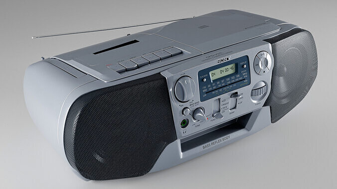 Sony CFD-V31L Cd Radio Cassette-Corder Vintage Condition 3D model
