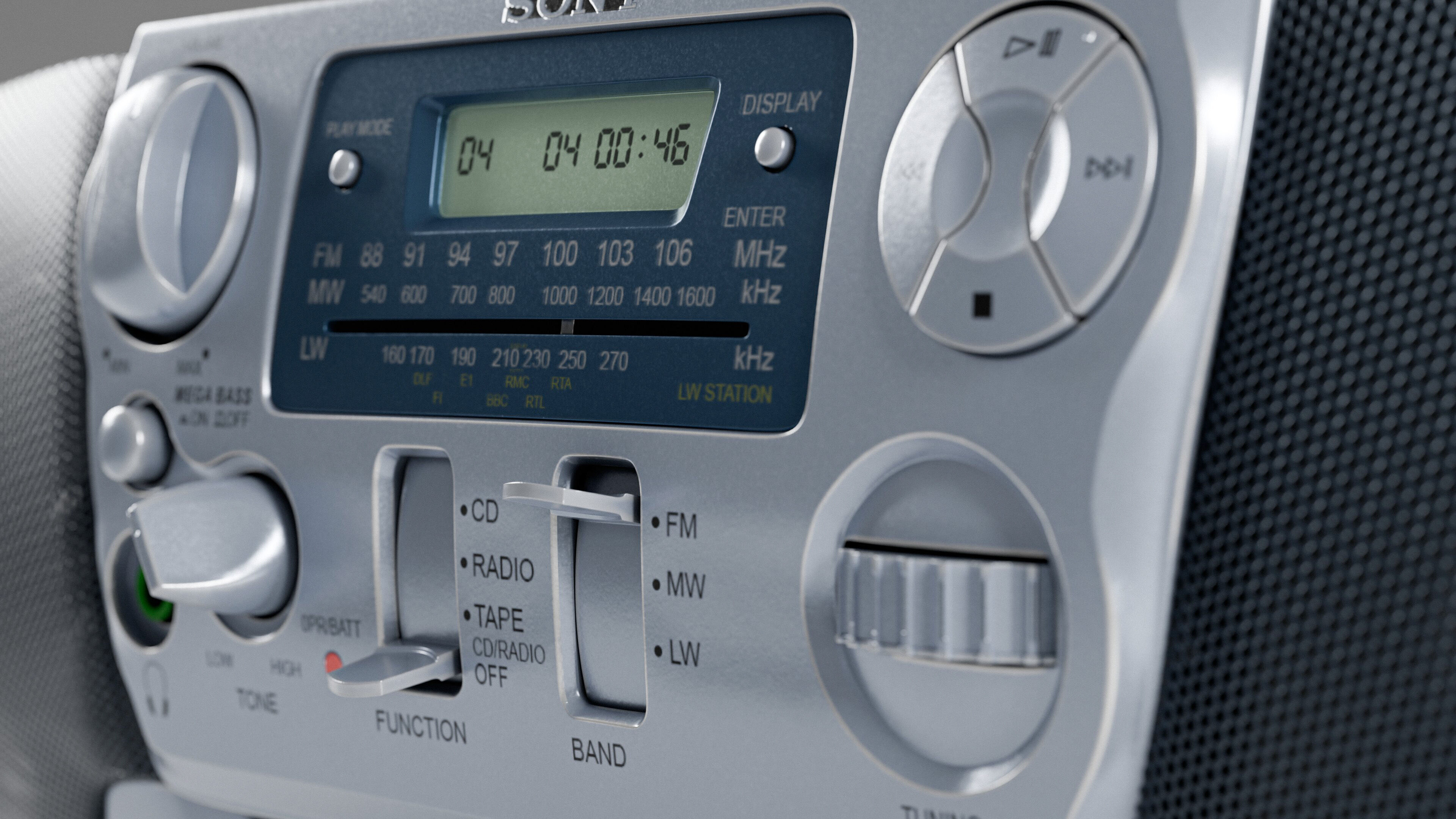 Sony CFD-V31L Cd Radio Cassette-Corder 3D model_9